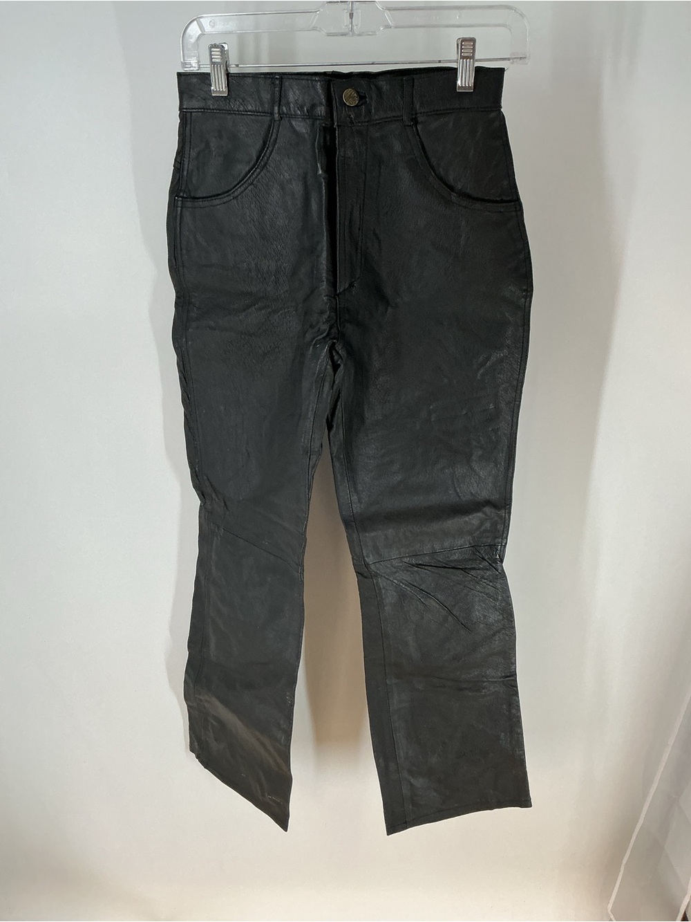 Leon Black Leather Pants Size 8